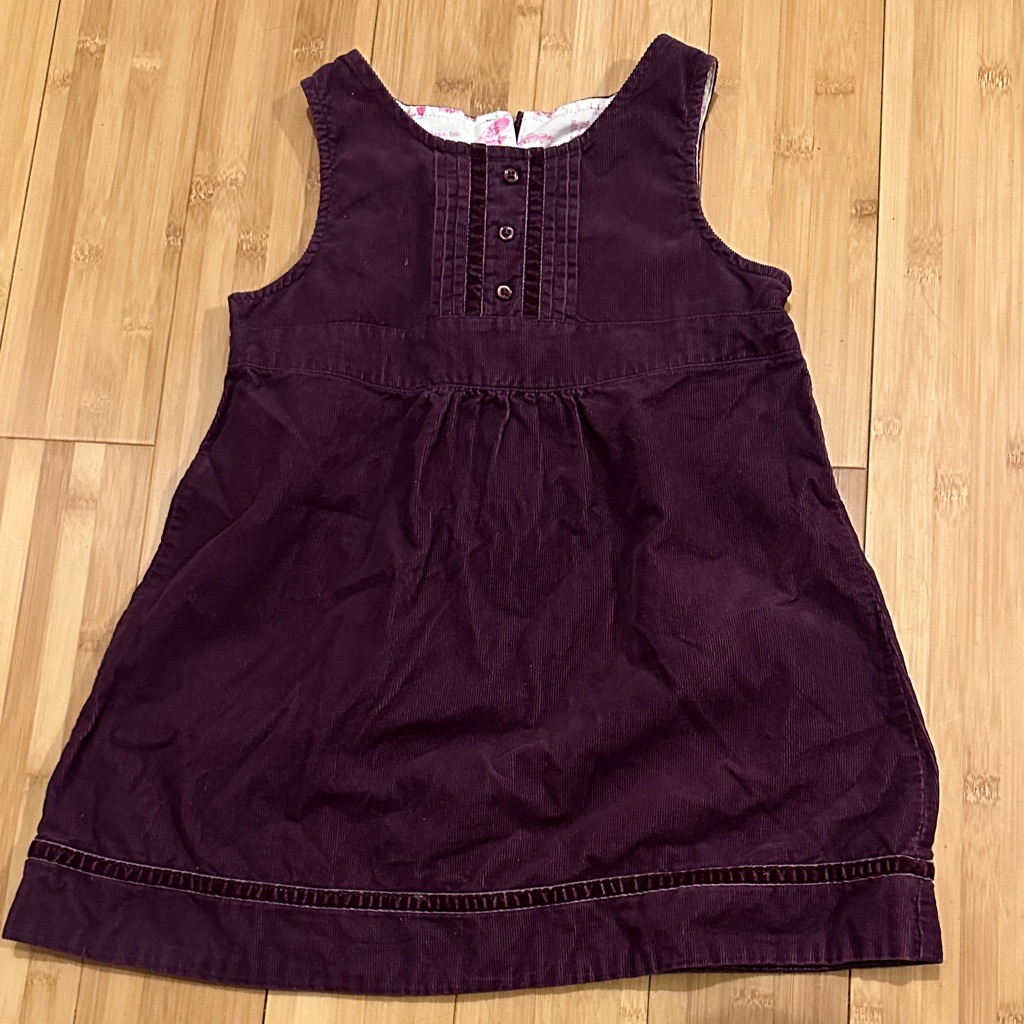 L.L. Bean Plum Corduroy Dress